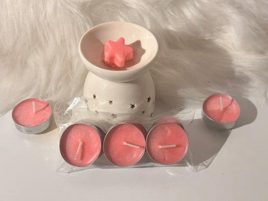 Champagne and Rose Wax Melt & Tea Light Combo: Sophistication Meets Romance