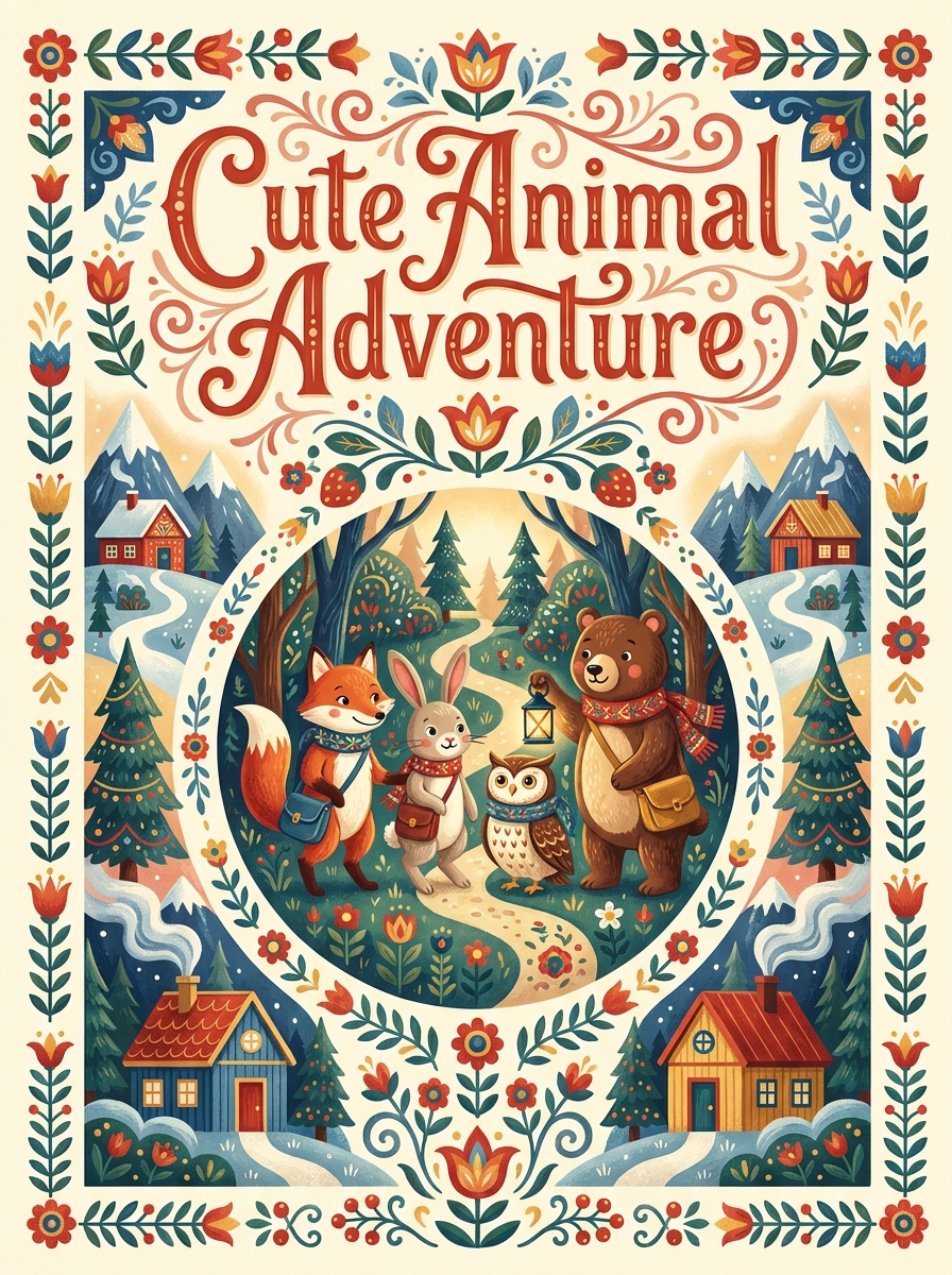 Folk Art colouring style