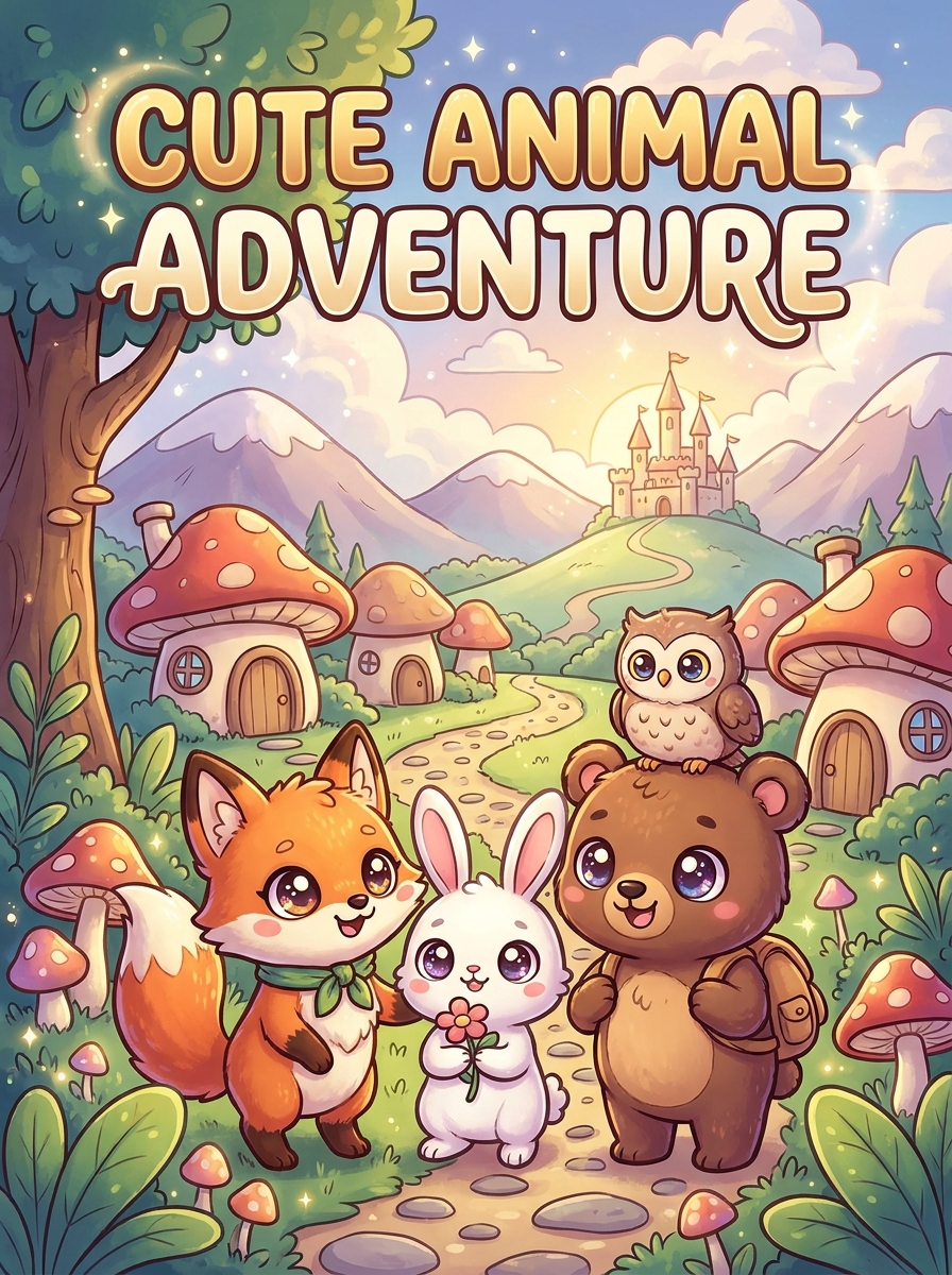 Kawaii Cute colouring style