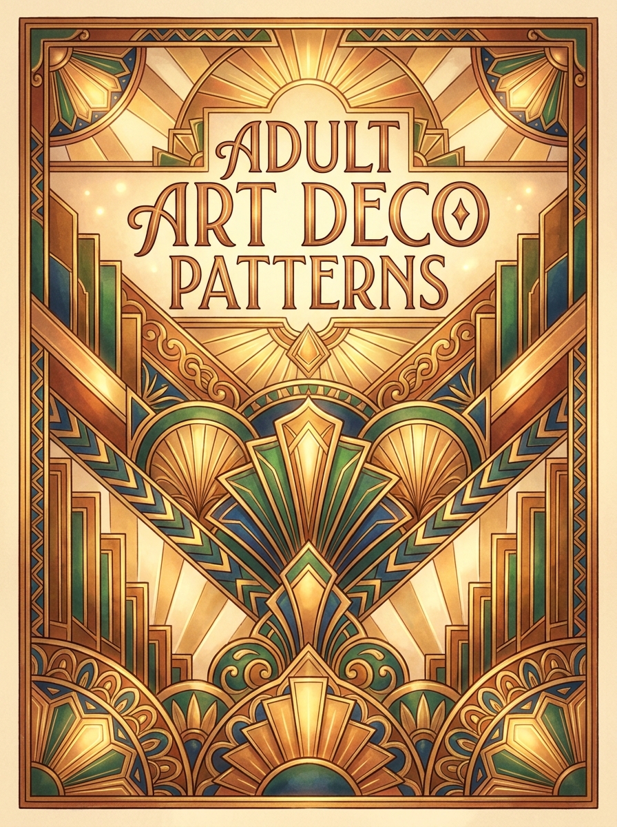 Adult Art Deco Patterns colouring book