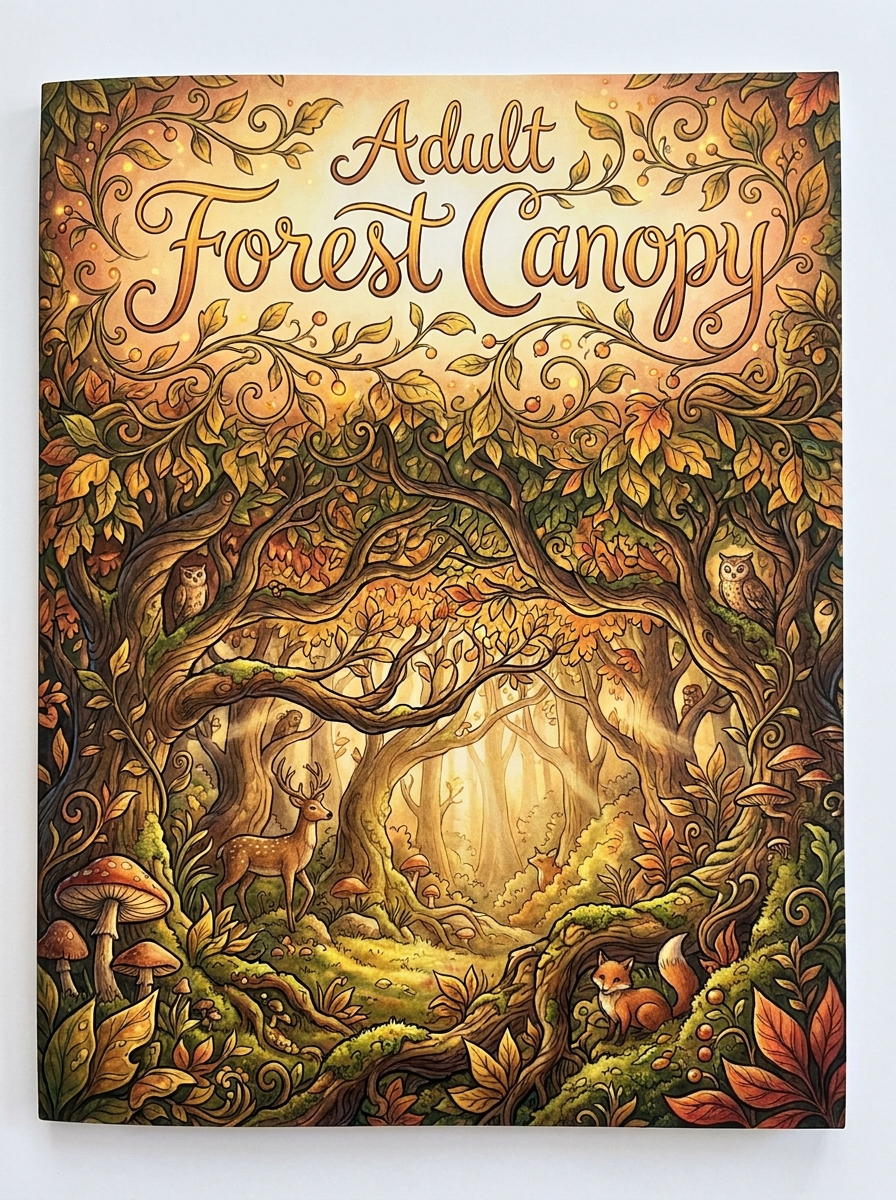 Adult Forest Canopy colouring book