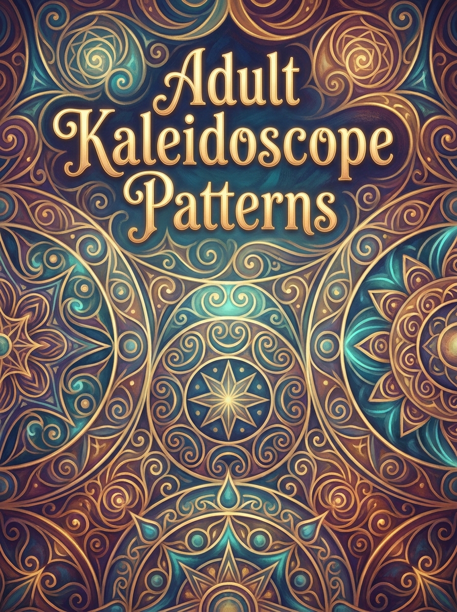 Adult Kaleidoscope Patterns colouring book