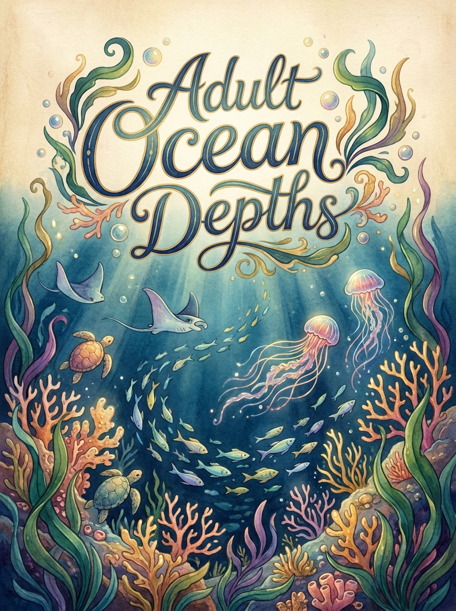 Adult Ocean Depths colouring book