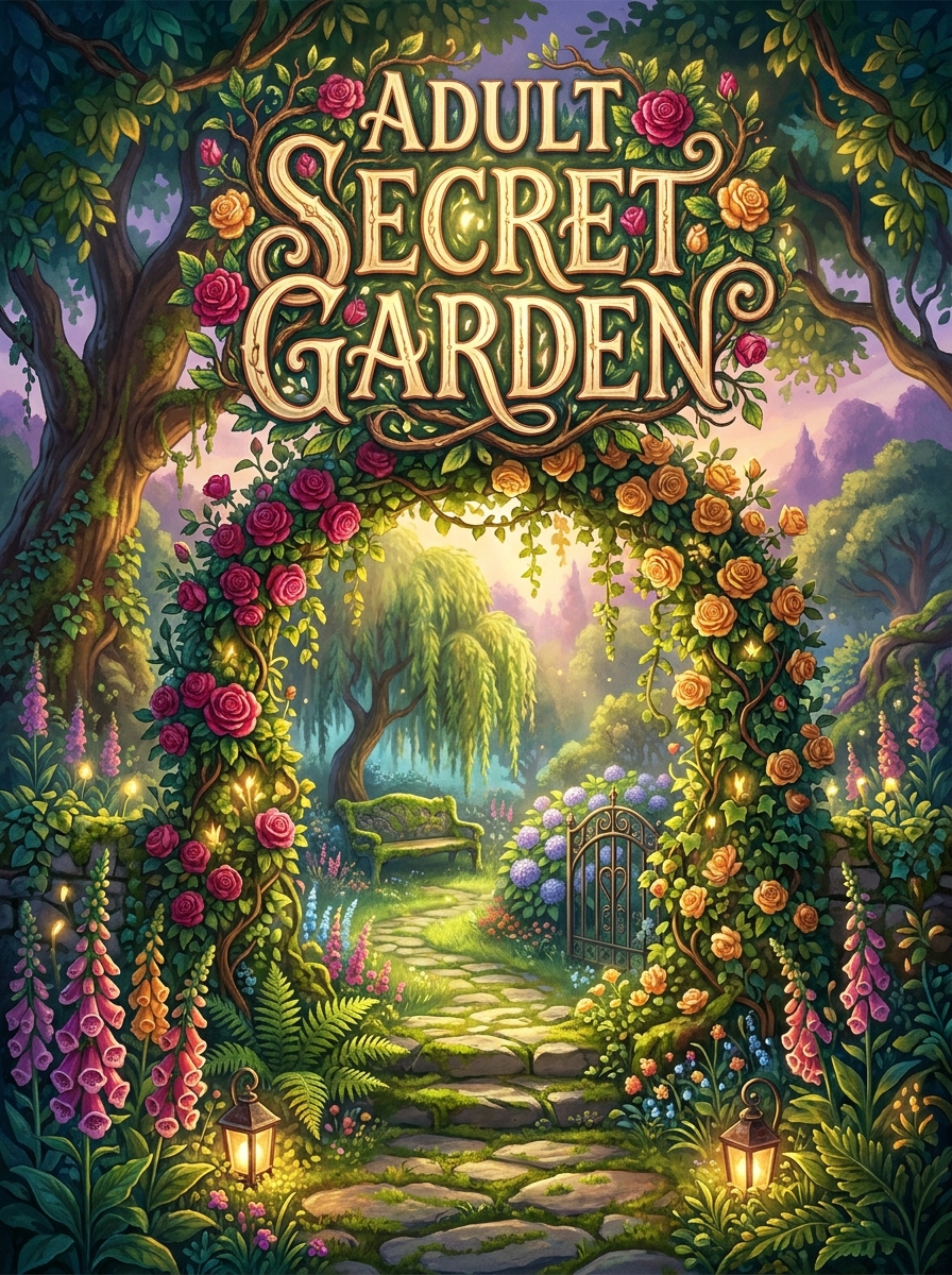 Adult Secret Garden colouring book