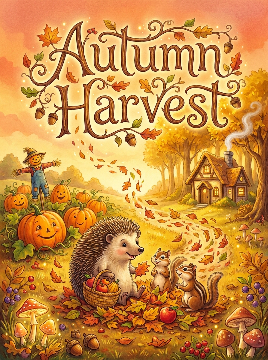 Autumn Harvest colouring book