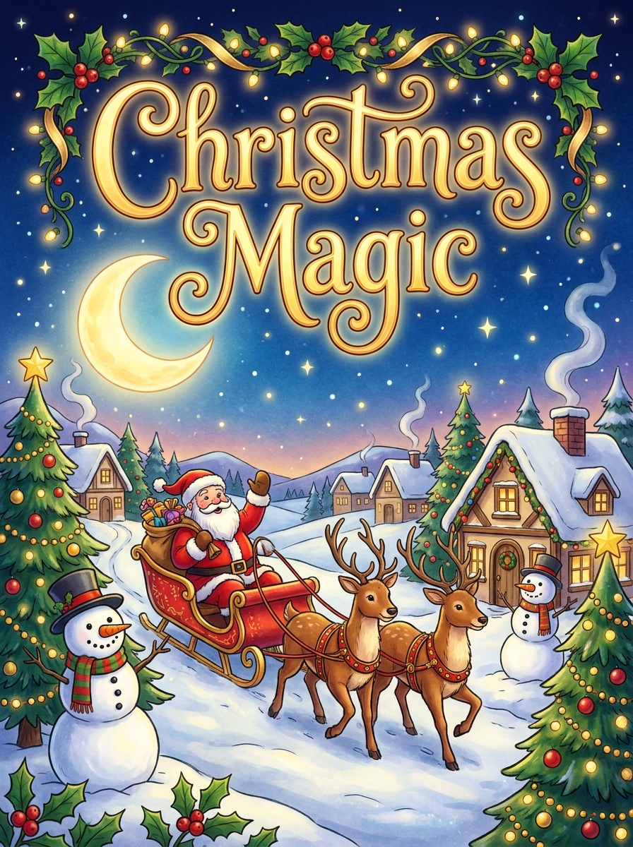 Christmas Magic colouring book