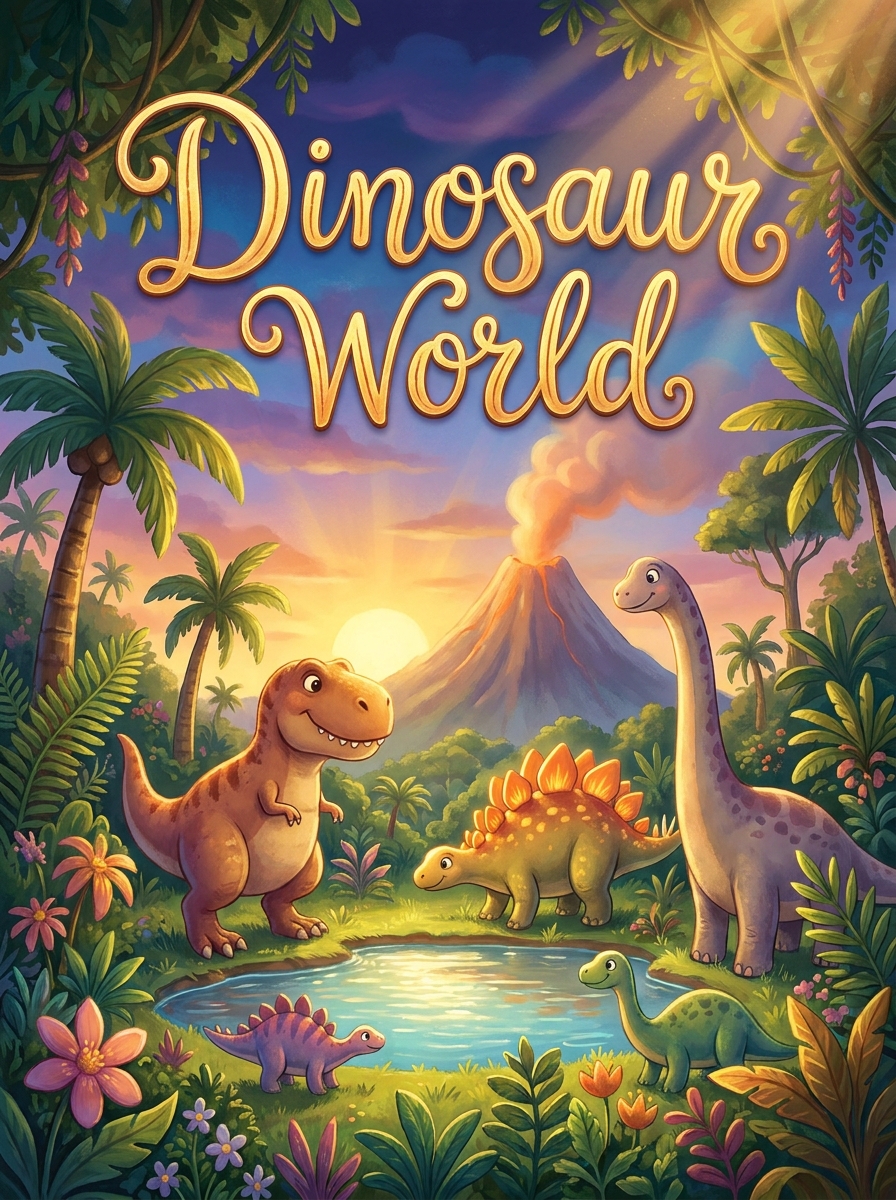 Dinosaur World colouring book