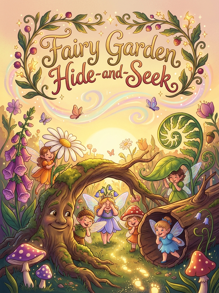 Fairy Garden Hide-and-Seek colouring book