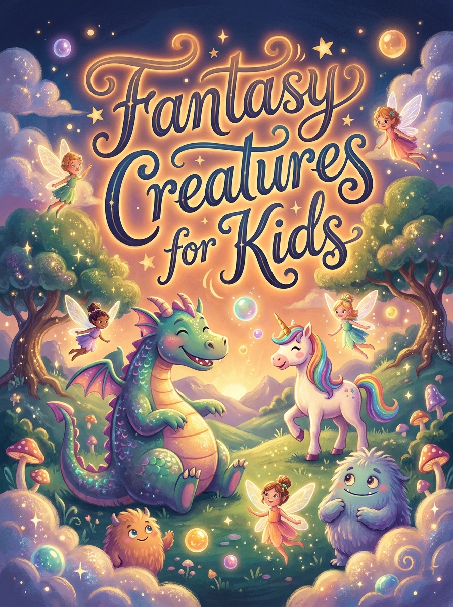 Fantasy Creatures for Kids colouring book