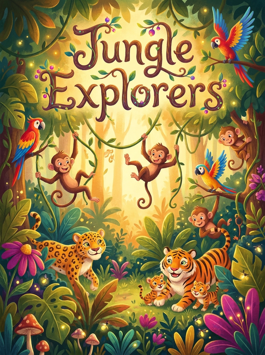 Jungle Explorers colouring book