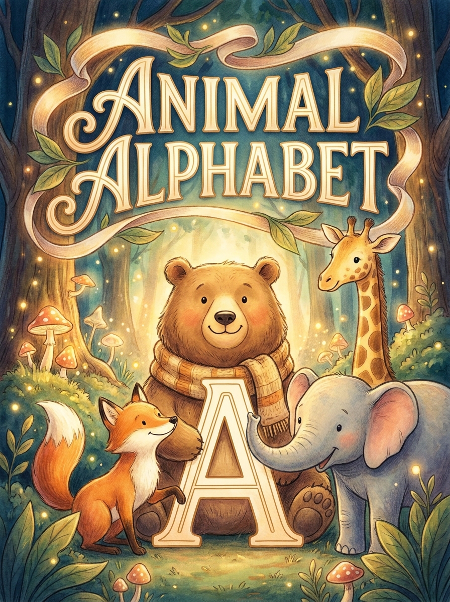 Animal Alphabet colouring book