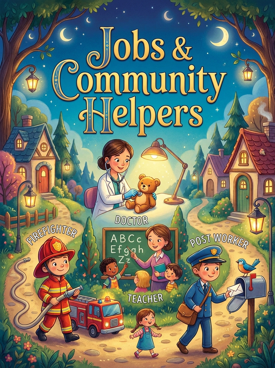 Jobs & Community Helpers colouring book