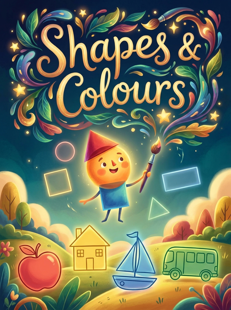 Shapes & Colours colouring book