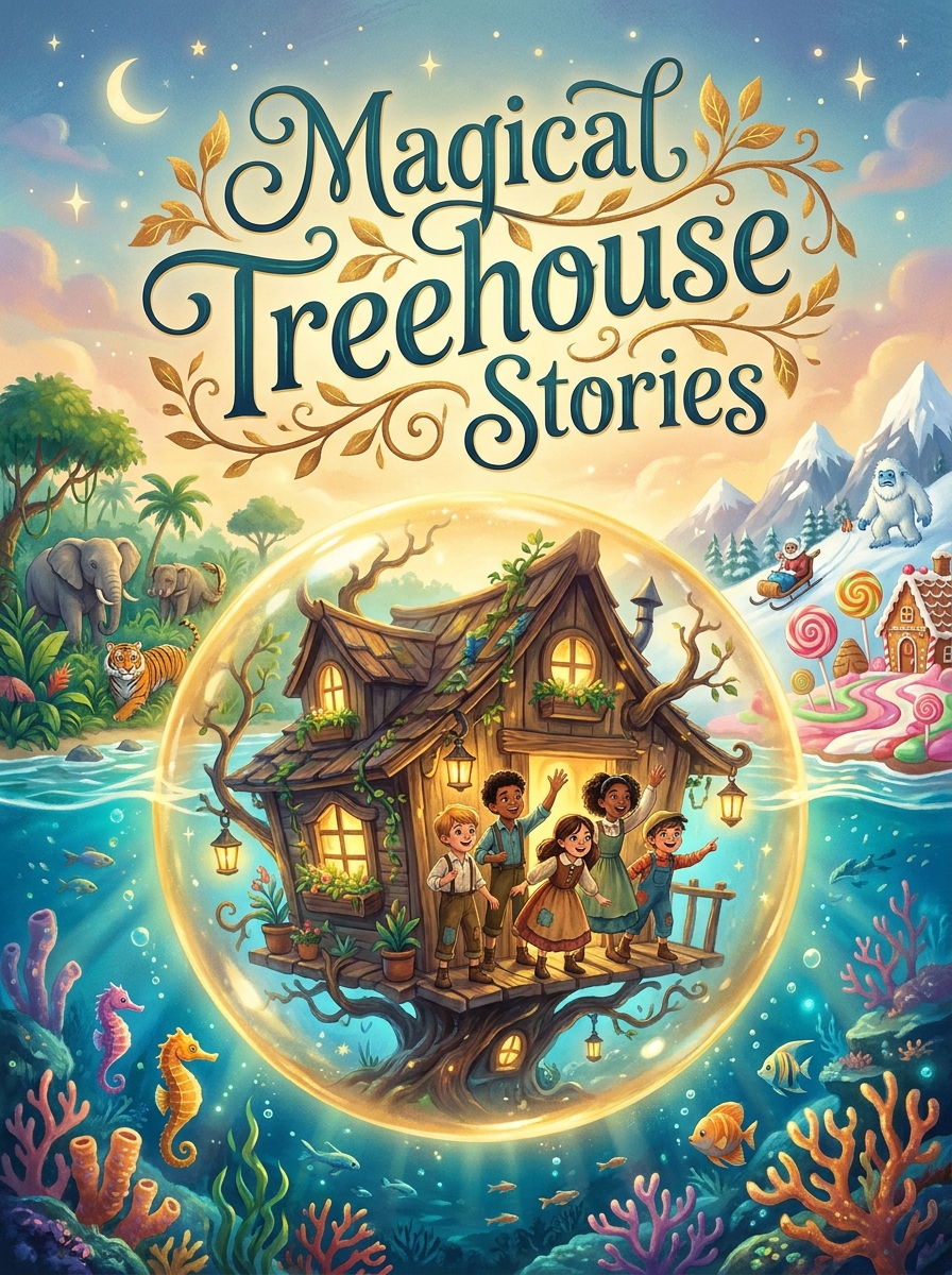 Magical Treehouse Stories colouring book
