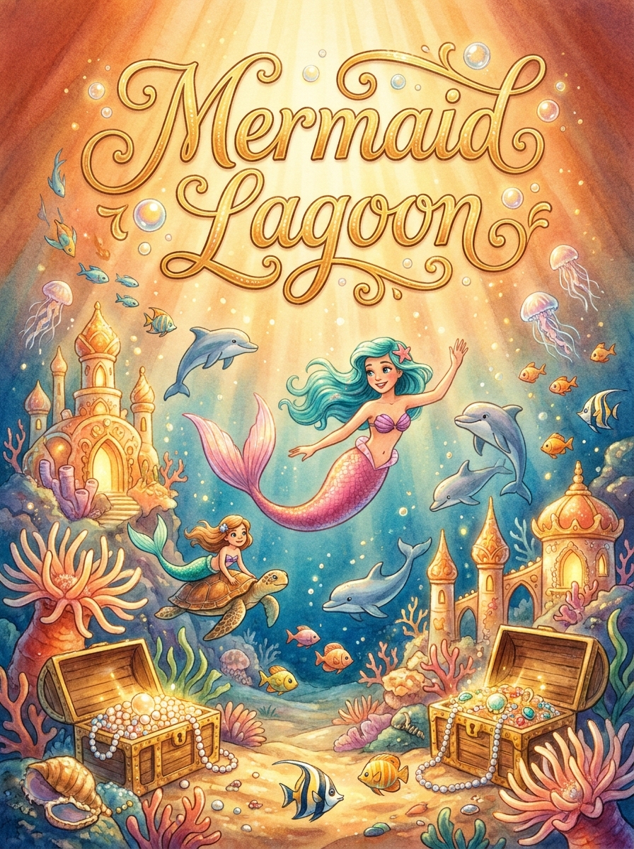 Mermaid Lagoon colouring book
