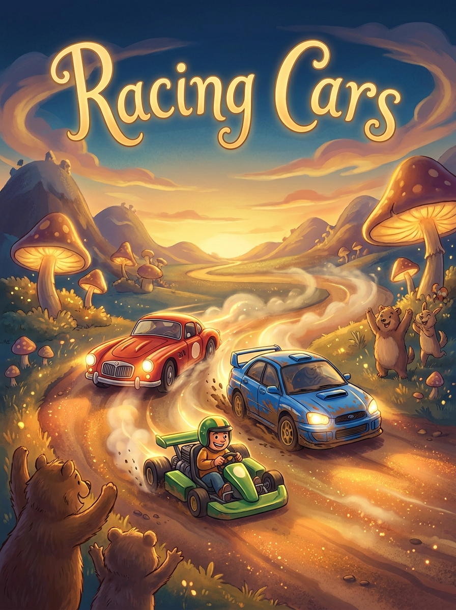 Racing Cars colouring book