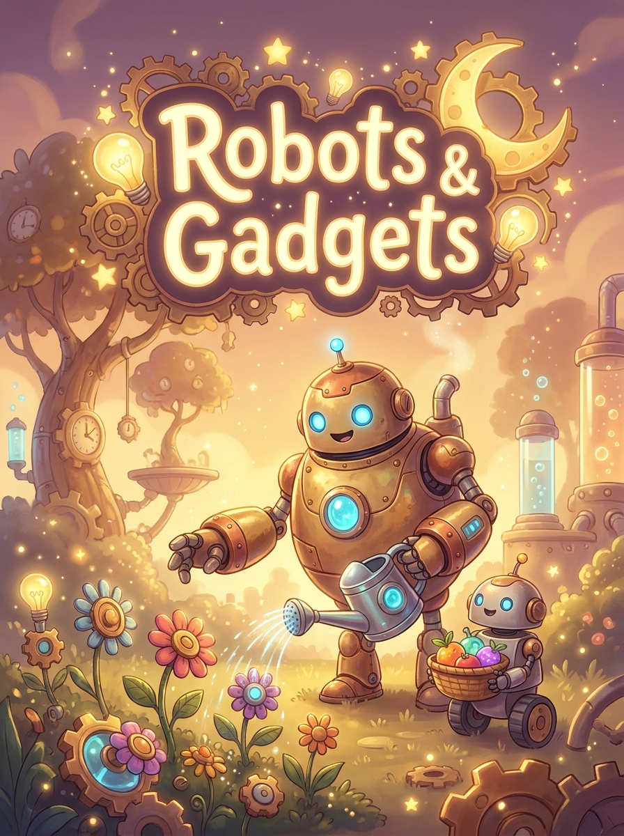 Robots & Gadgets colouring book