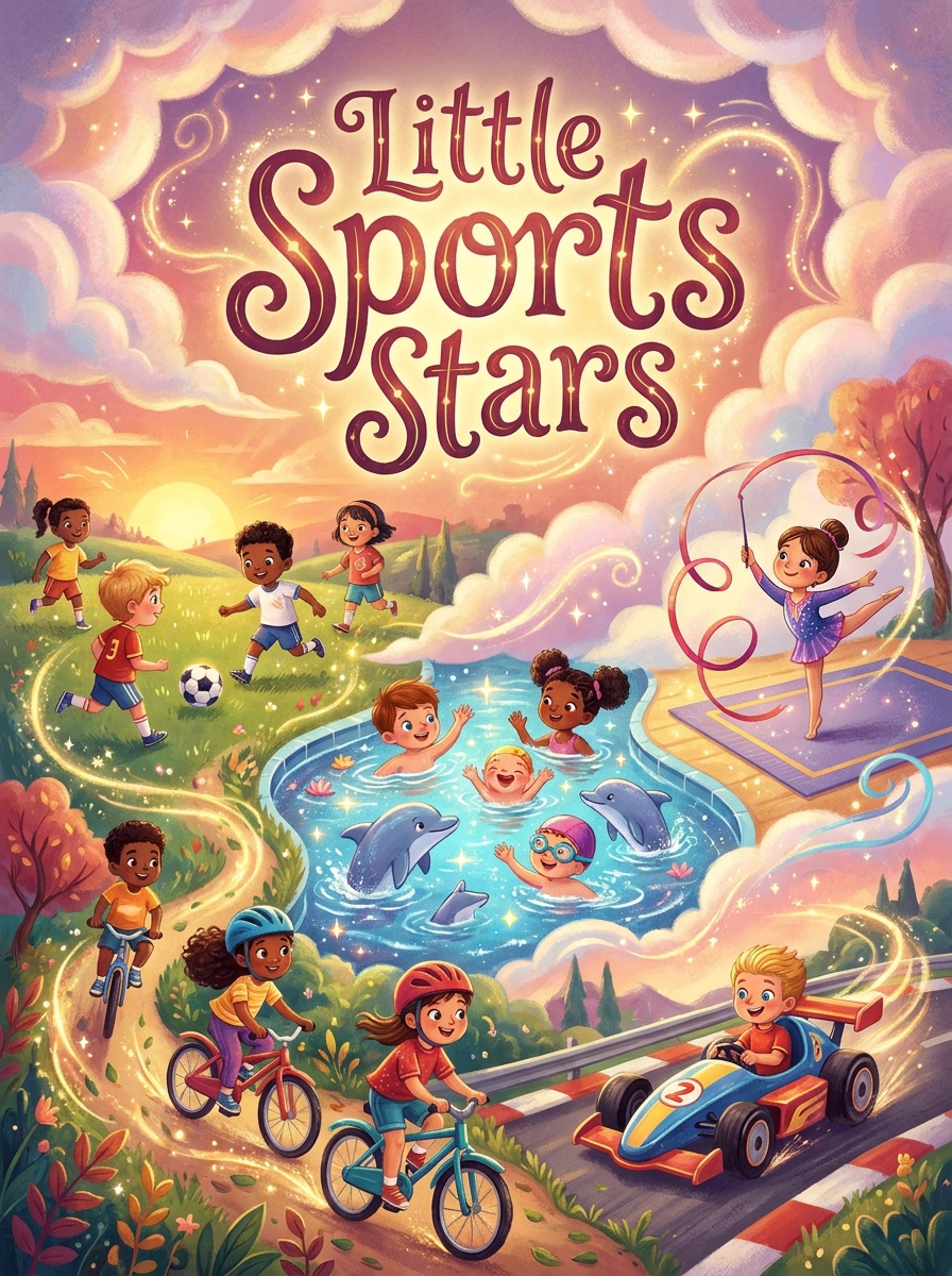 Little Sports Stars colouring book