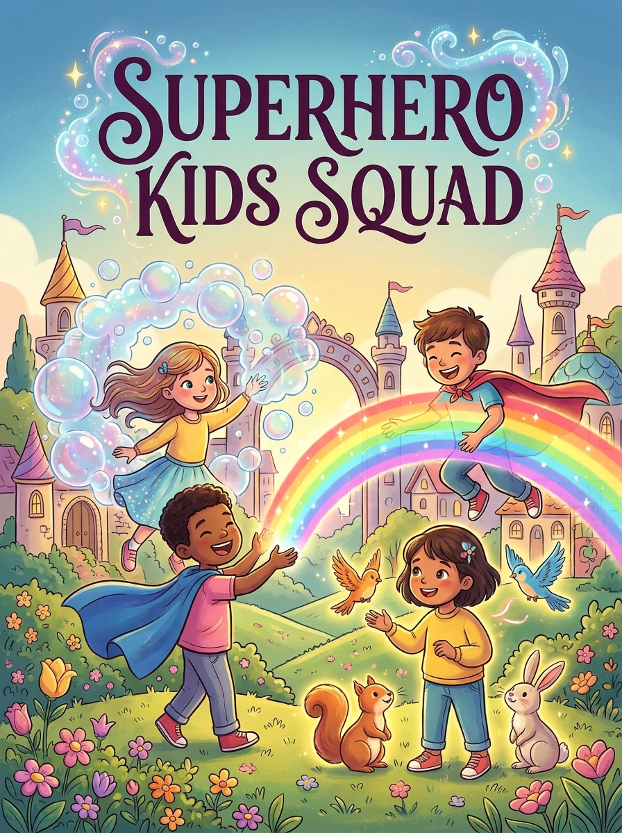 Superhero Kids Squad colouring book