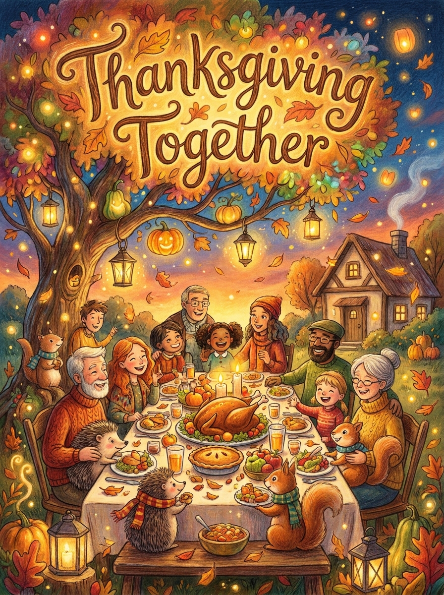 Thanksgiving Together colouring book