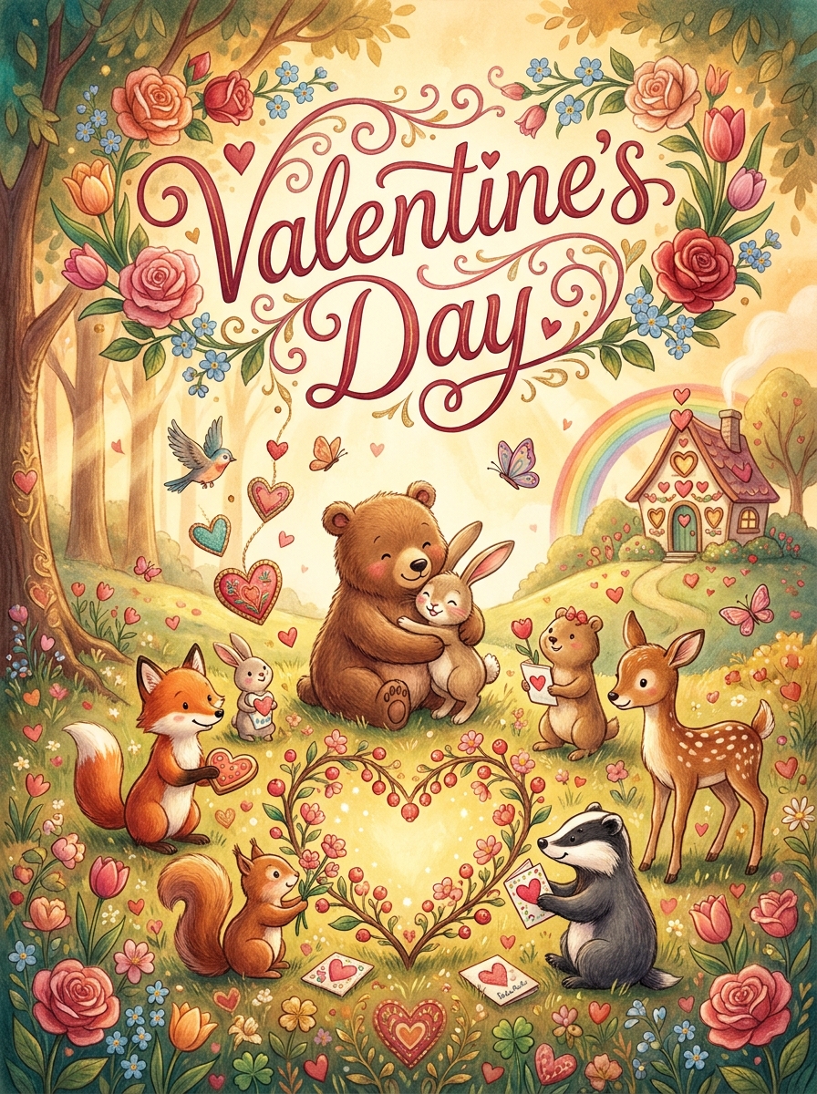 Valentine's Day colouring book
