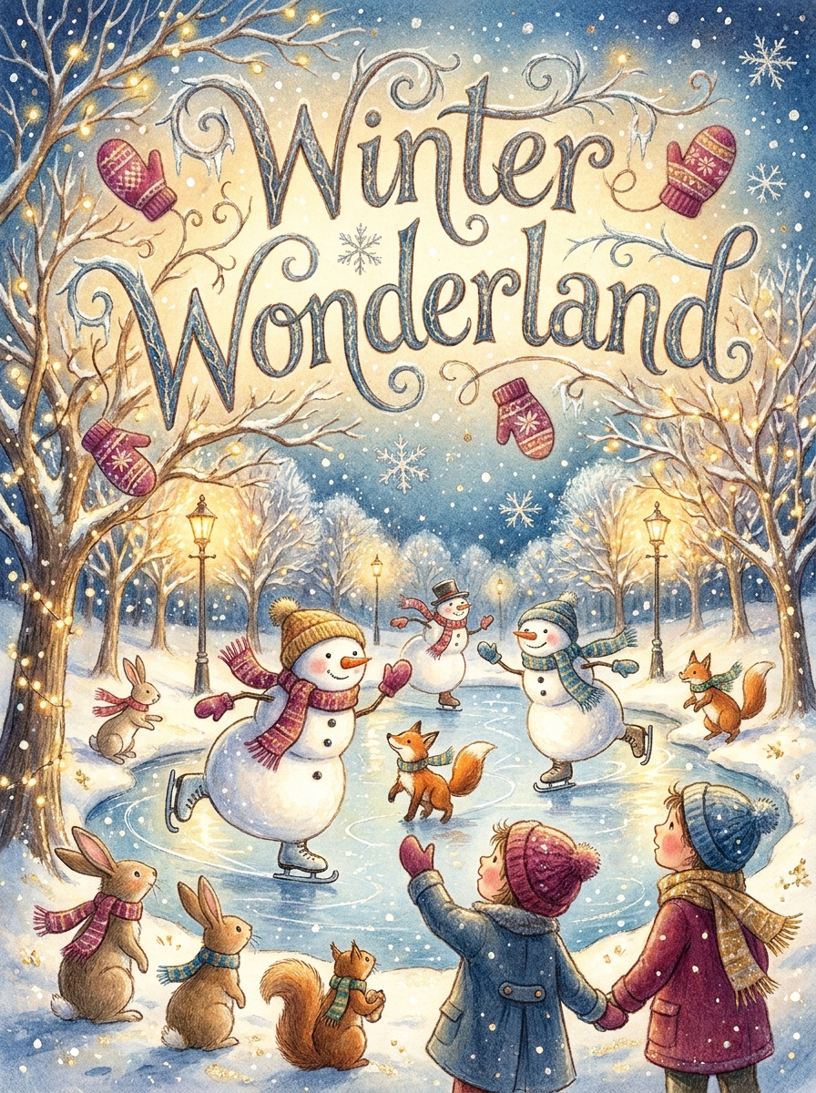 Winter Wonderland colouring book